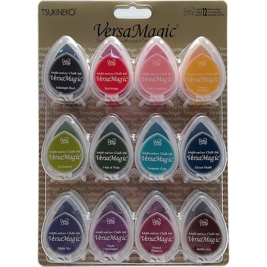 VersaMagic&#xAE; Dew Drop 12 Color Multi-Surface Chalk Ink Pads
